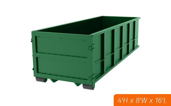 our fifteen-yard dumpsters are perfect for small to medium-sized home renovations